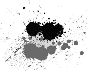 monochromatic paint splatter